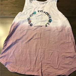Peloton Gradient Pink and White Tank Top